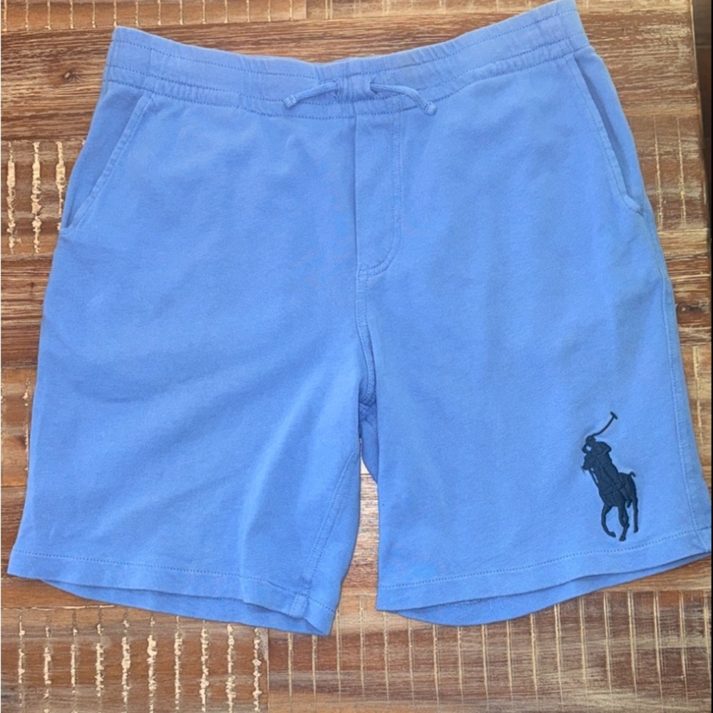 Polo by Ralph Lauren Light Blue Terry Shorts - Picture 3 of 6